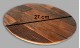 Rustic antique pine wood placemat placemats circle- Set of - 4 Unique product